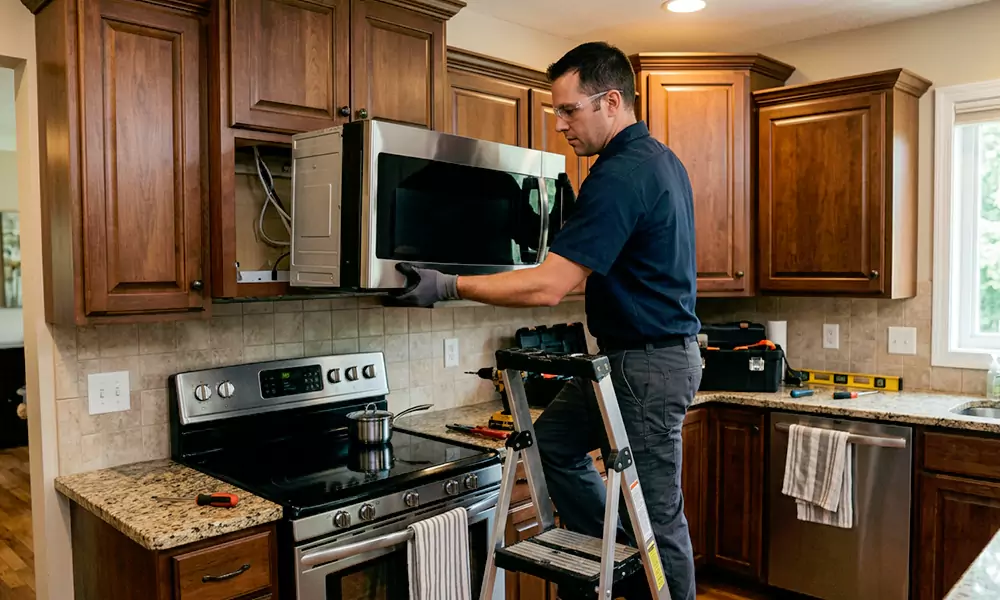 Microwave Installation in Auburn, MA