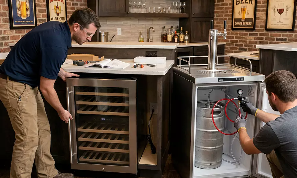 Wine Cooler and Kegerator Installation in Auburn, MA